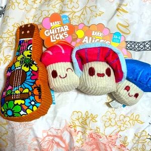 Alice’s Magic Mushrooms and Guitar Licks, Dog toy from Bark Box